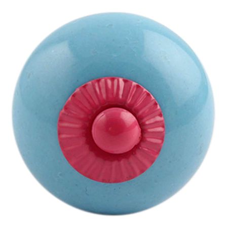 Sky Blue Pink Fitting Ceramic Knob